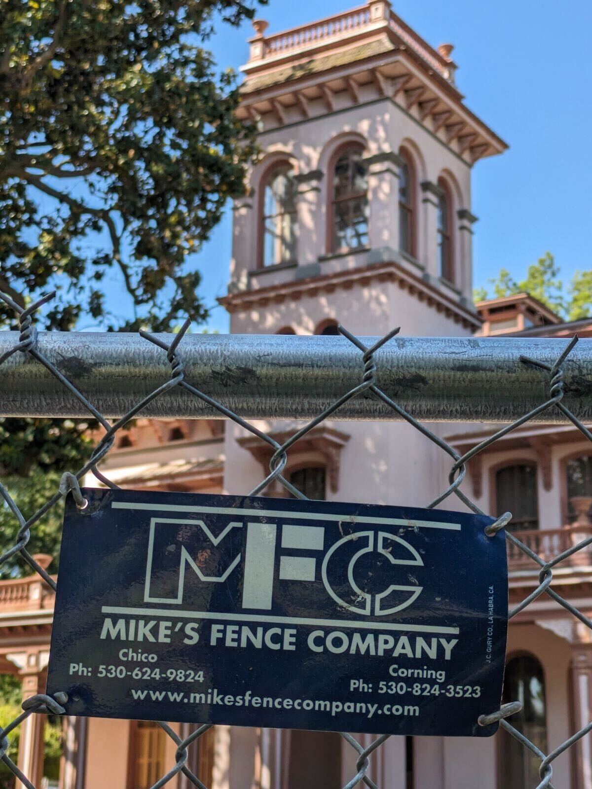 Mike's Fence Company at Bidwell Mansion